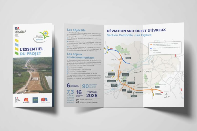 Dépliant 3 volets du projet